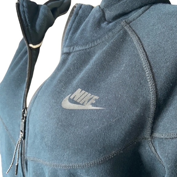 Nike black fleece zip front hooded jacket - Picture 2 of 6